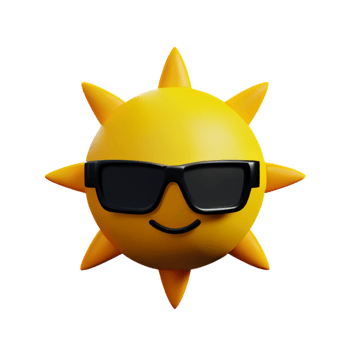 Sun Cute Summer AI Generative png