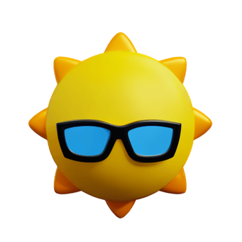 Sun Cute Summer AI Generative png