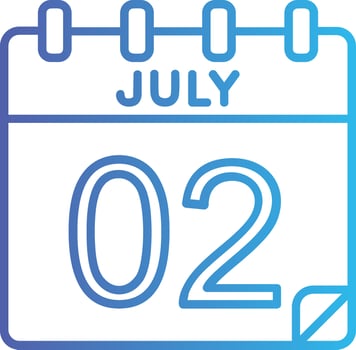 2 July Vector Icon