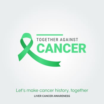 Creative Path to Liver Cancer Awareness. Vector Background Drive