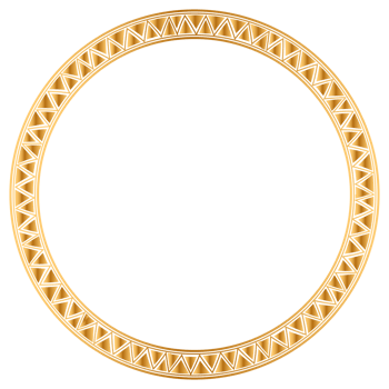 Luxury golden circle frame transparent with vintage mandala gold circular pattern clipart png