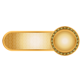 luxury golden arabic islamic text box title frame border set with ornamental illustration png