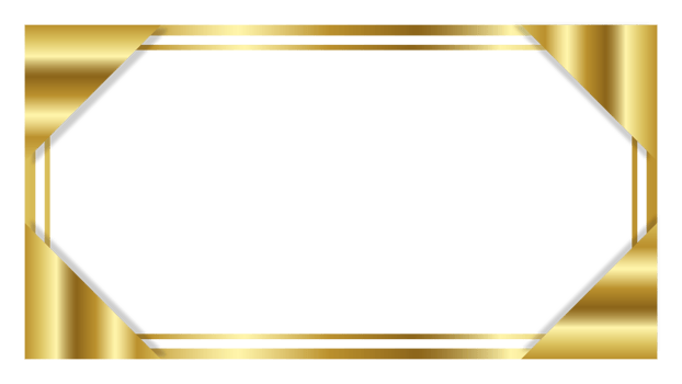 Luxury golden rectangle corner certificate border pattern line photo thai frame islamic wedding invitation background png