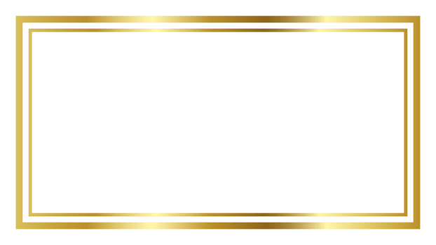 Rectangle golden frame border png