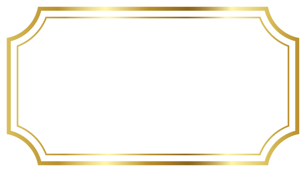Luxury golden rectangle corner certificate border pattern line photo thai frame islamic wedding invitation background png
