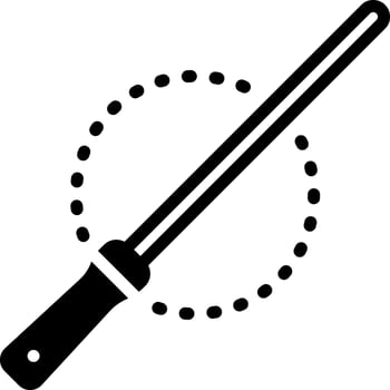 solid icon for rod vector
