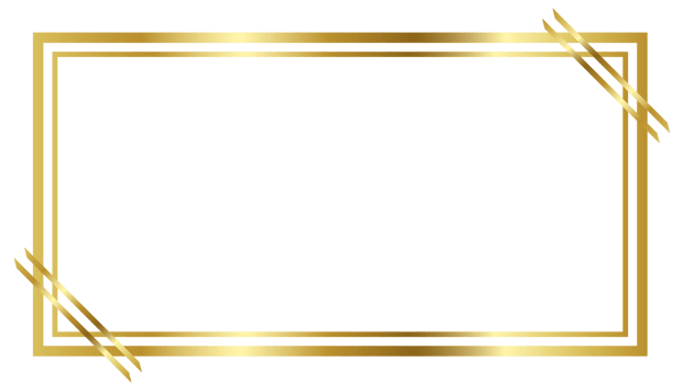 Rectangle golden frame border Vintage luxury retro golden corner border rectangle frame transparent background png