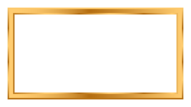 Rectangle golden frame border png
