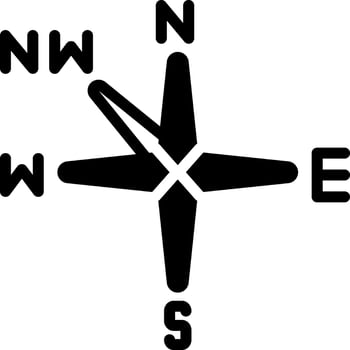 solid icon for northwest vector