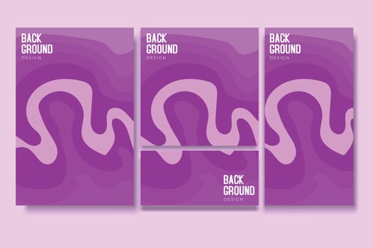 Flyer and Social Media Bundle Set with Abstract Background Geometric vector