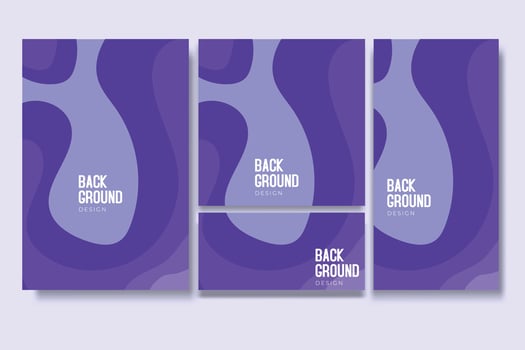 Flyer and Social Media Bundle Set with Abstract Background Geometric vector