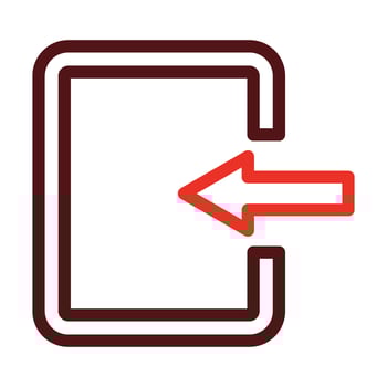 Sign In Vector Thick Line Two Color Icons For Personal And Commercial Use.