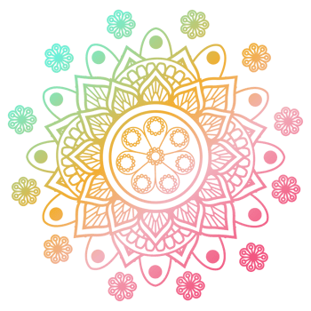 Soft gradient mandala ornament outline pattern. Indian geometric art graphic. Isolated coloring book. png