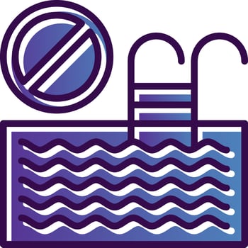 Swimming pool Ban Vector Icon Design