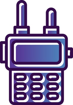 Walkie talkie Vector Icon Design
