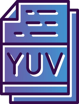 YUV File Format Vector Icon Design