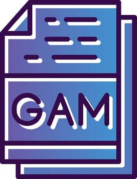 GAM File Format Vector Icon Design