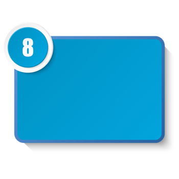 Square box for text with number 8 png