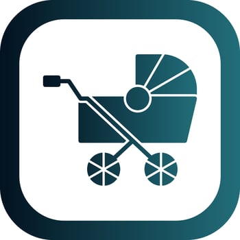 Pram Vector Icon Design