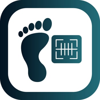 Footprint Vector Icon Design