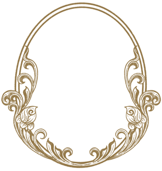 Vintage Decorative Frame. Flower decoration circle. Ornate border hand drawn. png