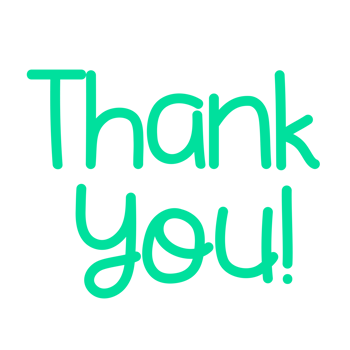 Thank you Lettering concept on a Transparent Background png