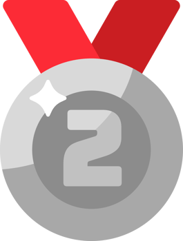 2nd medal award second place png