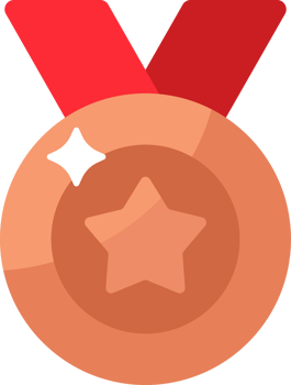 Bronze medal star award icon png