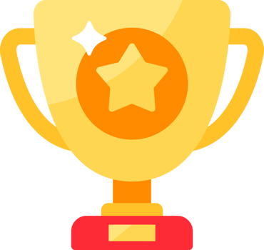 golden trophy star award icon png