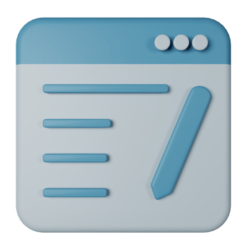 Blog 3D Render Icon Illustration png