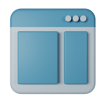 Web Page 3D Render Icon Illustration png