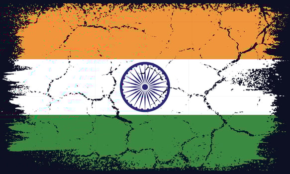 Free Vector Flat Design Grunge India Flag Background