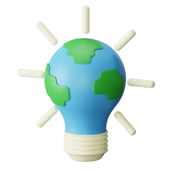 Earth Hour 3D Render Icon Illustration png