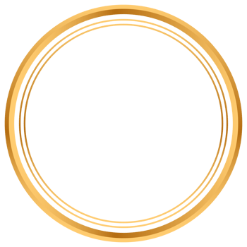 Golden circle frame border clipart png