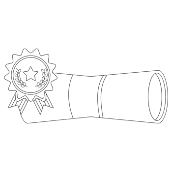 Achievement Letter 3 Achievement Badge 2D Outline Illustrations png