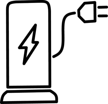 Electric car single icon vector