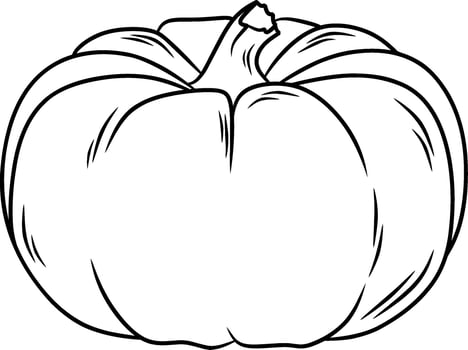 Pumpkin Halloween Line art for coloring book page vector