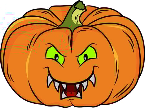 Pumpkin Halloween cartoon vector art