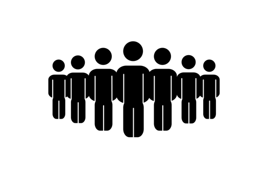Illustration of crowd of people . png