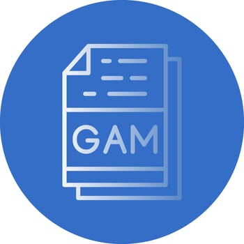 GAM File Format Vector Icon Design