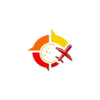 Travel airplane vector