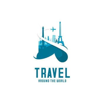 Travel airplane vector
