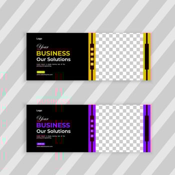 Creative Start-Up online Business Strategy social media facebook cover template, web banner template, corporate banner, header, business webinar banner Pro Vector