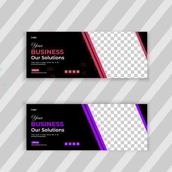 Creative Start-Up online Business Strategy social media facebook cover template, web banner template, corporate banner, header, business webinar banner Pro Vector