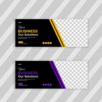 Creative Start-Up online Business Strategy social media facebook cover template, web banner template, corporate banner, header, business webinar banner Pro Vector