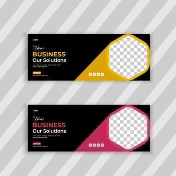 Creative Start-Up online Business Strategy social media facebook cover template, web banner template, corporate banner, header, business webinar banner Pro Vector