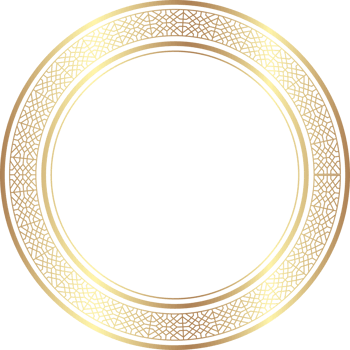 Chinese golden circle frame decorative design. png