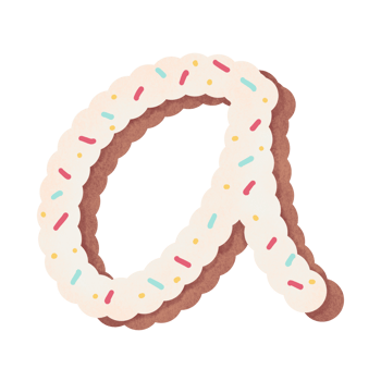 Alphabet cartoon sweet candy bakery png