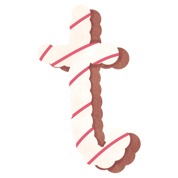Alphabet cartoon sweet candy bakery png
