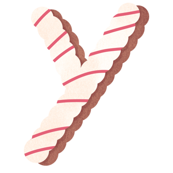 Alphabet cartoon sweet candy bakery png